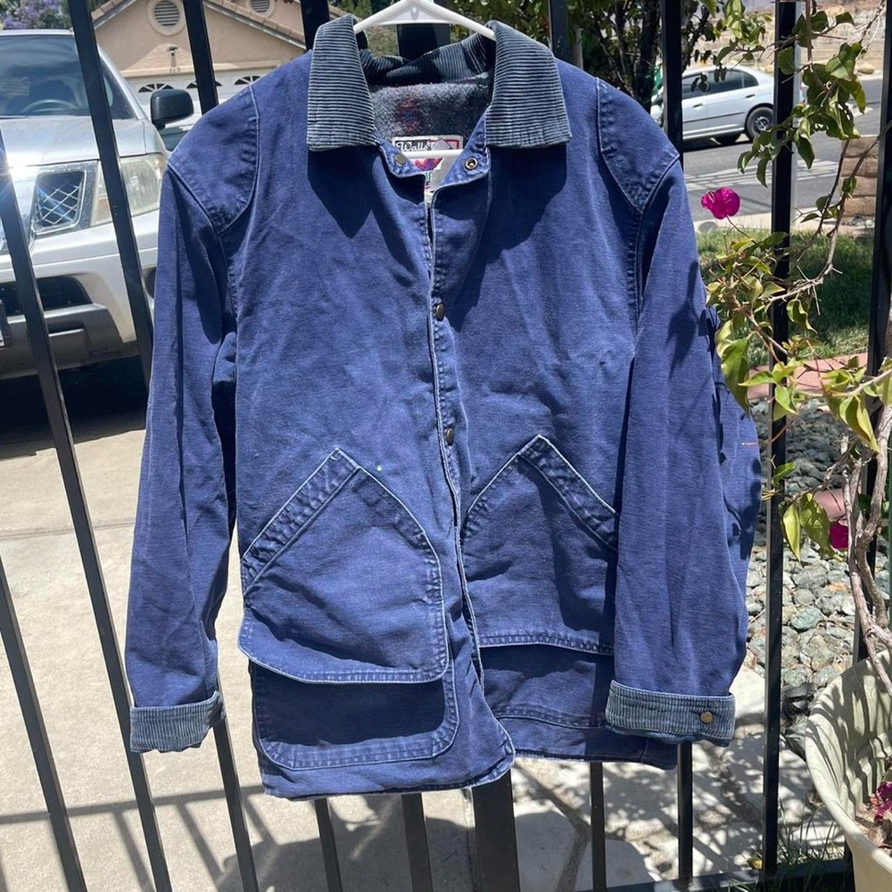 Walls Men's Blue Jacket with Corduroy Collar